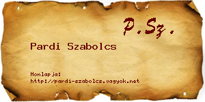 Pardi Szabolcs névjegykártya