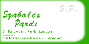 szabolcs pardi business card